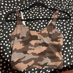 lululemon athletica Camouflage Crop Top - Brown and Tan